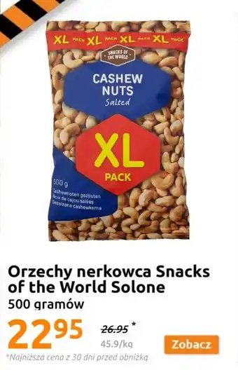 Action Orzechy nerkowca Snacks of the World Solone 500 g oferta