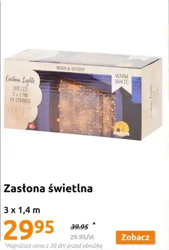 Action Zasłona świetlna 3 x 1,4 m oferta
