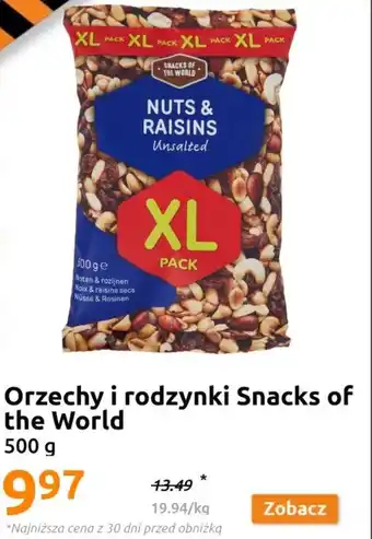 Action Orzechy i rodzynki Snacks of the World 500 g oferta