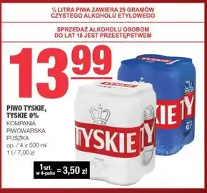 EuroSPAR Tyskie piwo jasne 2 l (4 x 0,5 l) oferta