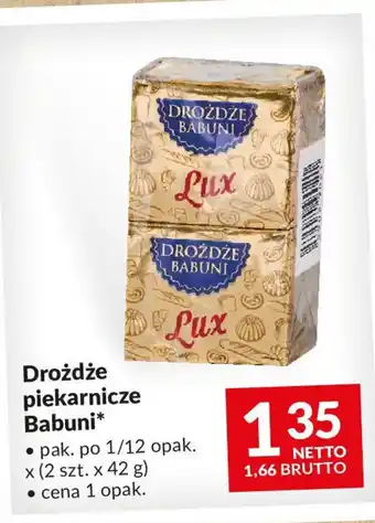 Drożdże piekarnicze Babuni 2 x 42 g