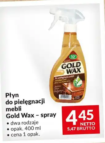 Makro Płyn do pielęgnacji mebli Gold Wax - spray 400 ml oferta