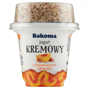 Żabka Bakoma jogurt kremowy z brzoskwiniami i granolą 230 g oferta