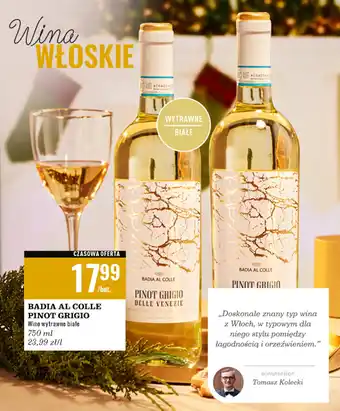 Biedronka BADIA AL COLLE PINOT GRIGIO 750 ml oferta