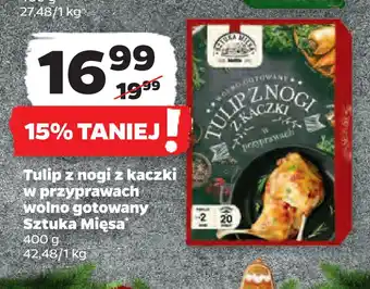 Tulip z nogi z kaczki w przyprawach wolno gotowany sztuka mięsa