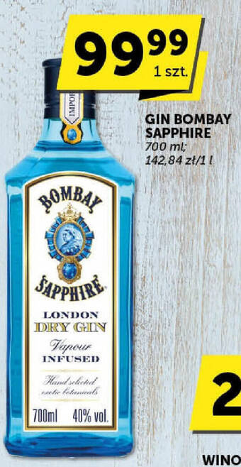 Groszek GIN BOMBAY SAPPHIRE 700 ml oferta