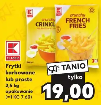 Kaufland Frytki karbowane lub proste 2,5 kg oferta