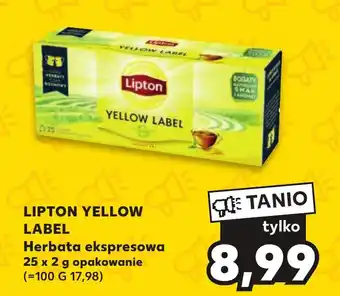 Kaufland LIPTON YELLOW LABEL Herbata ekspresowa 25 x 2 g oferta