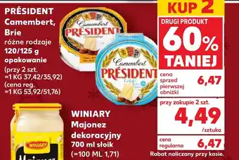 Kaufland PRÉSIDENT Camembert Brie 120/125g oferta