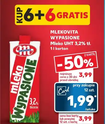 Kaufland MLEKOVITA WYPASIONE Mleko UHT 3,2% tł. 1l karton oferta
