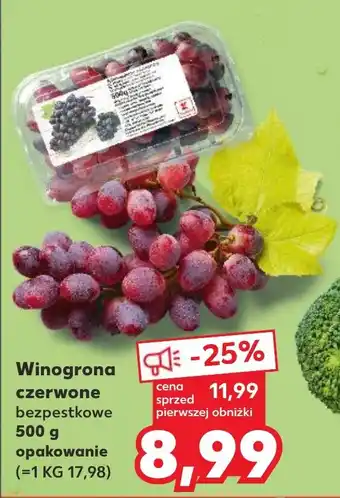 Kaufland Winogrona czerwone bezpestkowe 500 g oferta