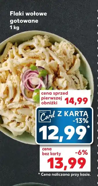 Kaufland Flaki wołowe gotowane 1 kg oferta