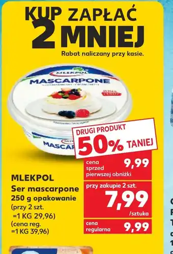 Kaufland MLEKPOL Ser mascarpone 250 g opakowanie oferta