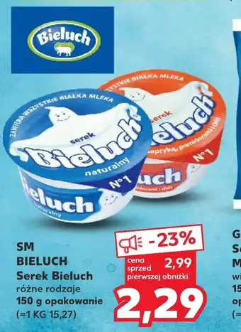 Kaufland SM BIELUCH Serek Bieluch różne rodzaje 150 g opakowanie oferta