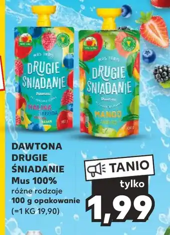Kaufland DAWTONA DRUGIE ŚNIADANIE Mus 100% 100g oferta