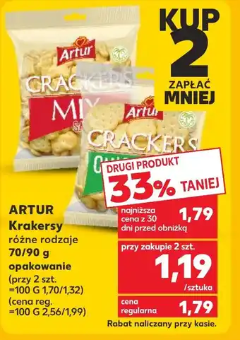 Kaufland ARTUR Krakersy 70/90 g oferta