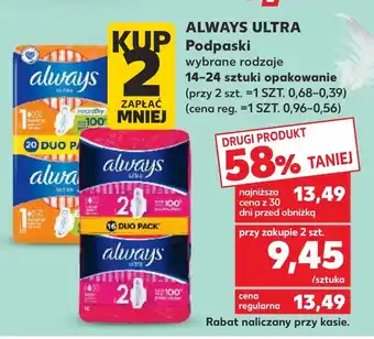 Kaufland ALWAYS ULTRA Podpaski oferta
