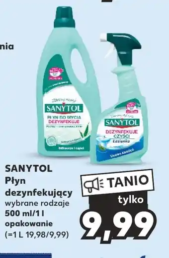 Kaufland SANYTOL Płyn dezynfekujący 500 ml/1 l oferta