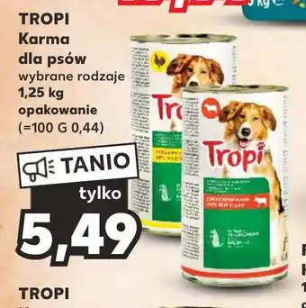 Kaufland TROPI Karma dla psów 1,25 kg oferta