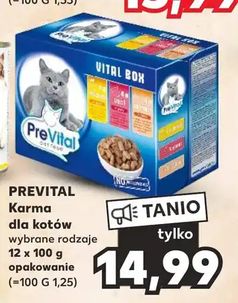 Kaufland PREVITAL Karma dla kotów 12 x 100 g oferta