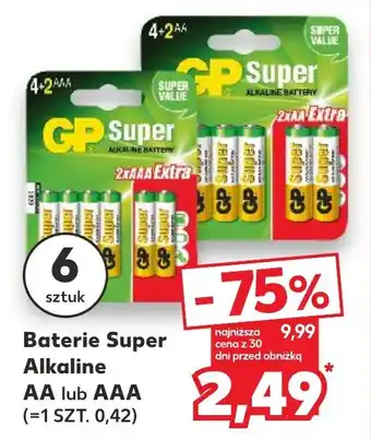Kaufland Baterie Super Alkaline AA lub AAA oferta