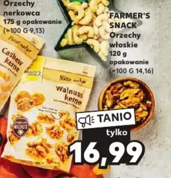 Kaufland FARMER'S SNACK Orzechy włoskie 120 g oferta