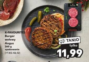 Kaufland K-FAVOURITES Burger wołowy Angus 260g oferta