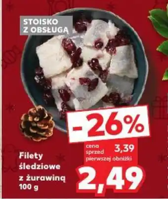 Kaufland Filety śledziowe z żurawiną 100 g oferta