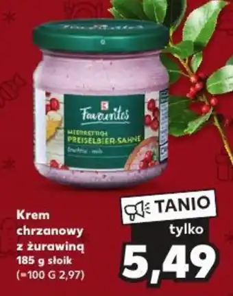 Kaufland Krem chrzanowy z żurawiną 185 g oferta