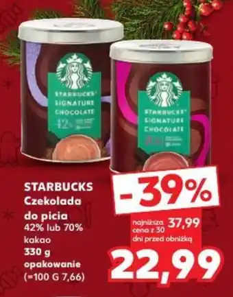 Kaufland STARBUCKS Czekolada do picia 42% lub 70% 330g oferta