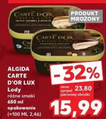 Kaufland ALGIDA CARTE D'OR LUX Lody 650 ml oferta