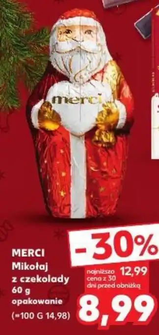 Kaufland MERCI Mikołaj z czekolady 60 g oferta