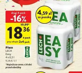 Intermarche Lech easy piwo jasne 2 l (4 x 0,5 l) oferta