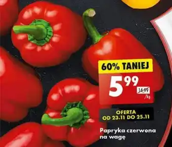 Biedronka Papryka czerwona na wagę 1 kg oferta