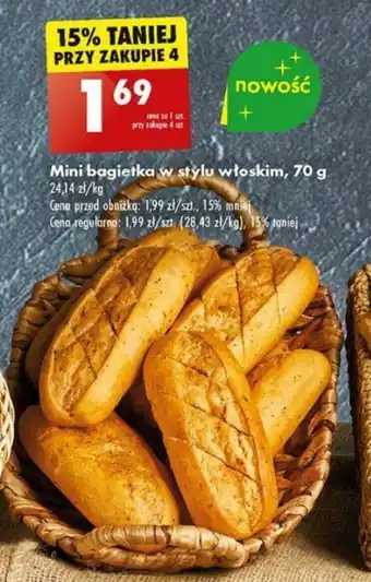 Biedronka Mini bagietka w stylu włoskim, 70 g oferta