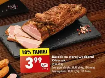 Biedronka Boczek ze starej wędzarni Olewnik 100 g oferta