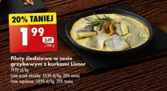 Biedronka Filety śledziowe w sosie grzybowym z kurkami Lisner 100 g oferta