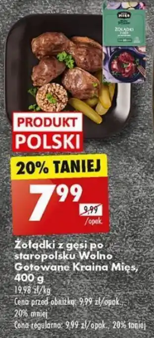 Biedronka Żołądki z gęsi po staropolsku Wolno Gotowane Kraina Mięs, 400 g oferta