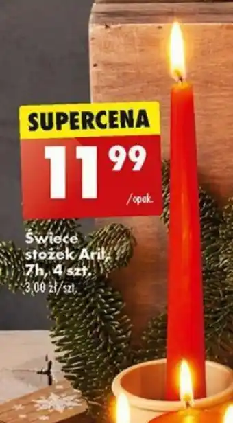 Biedronka Świece stożek Aril 7h, 4 szt. oferta