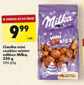 Biedronka Ciastka mini cookies winter edition Milka, 250 g oferta