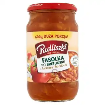 Delikatesy Centrum Pudliszki fasolka po bretońsku z kiełbasą i boczkiem 600 g oferta