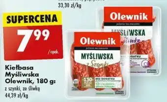 Biedronka Kiełbasa Myśliwska Olewnik 180 g oferta