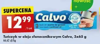 Biedronka Tuńczyk w oleju słonecznikowym Calvo 3x65 g oferta