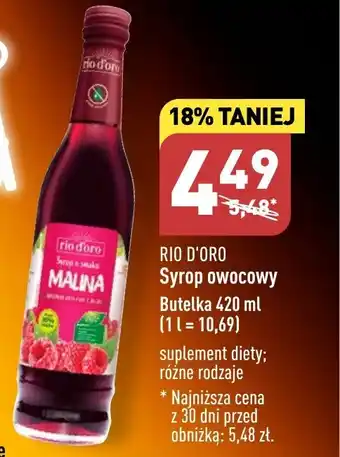 ALDI Syrop owocowy 420 ml oferta