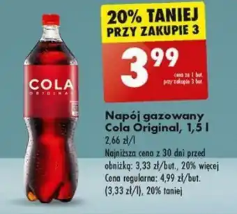 Biedronka Napój gazowany Cola Original 1,5l oferta