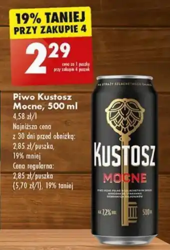 Biedronka Piwo Kustosz Mocne 500 ml oferta