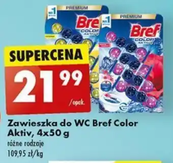 Biedronka Zawieszka do WC Bref Color Aktiv 4x50 g oferta