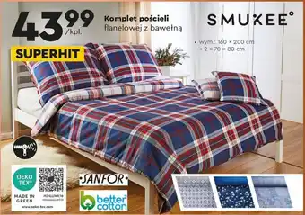 Biedronka SMUKEE Komplet pościeli flanelowej z bawełną oferta