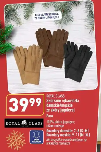 ALDI ROYAL CLASS Skórzane rękawiczki damskie/męskie ze skóry jagnięcej oferta