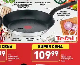ALDI TEFAL Patelnia ze stali nierdzewnej 28 cm oferta